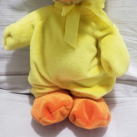 Ganz Wee Bear Village Quacks Teddy Bear In Duck Costume 10" Plush Stuffed Animal - Picture 3 of 9